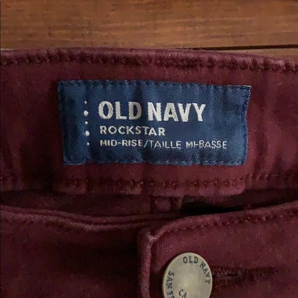 Maroon Rockstar Skinny Jeans - Picture 2 of 2